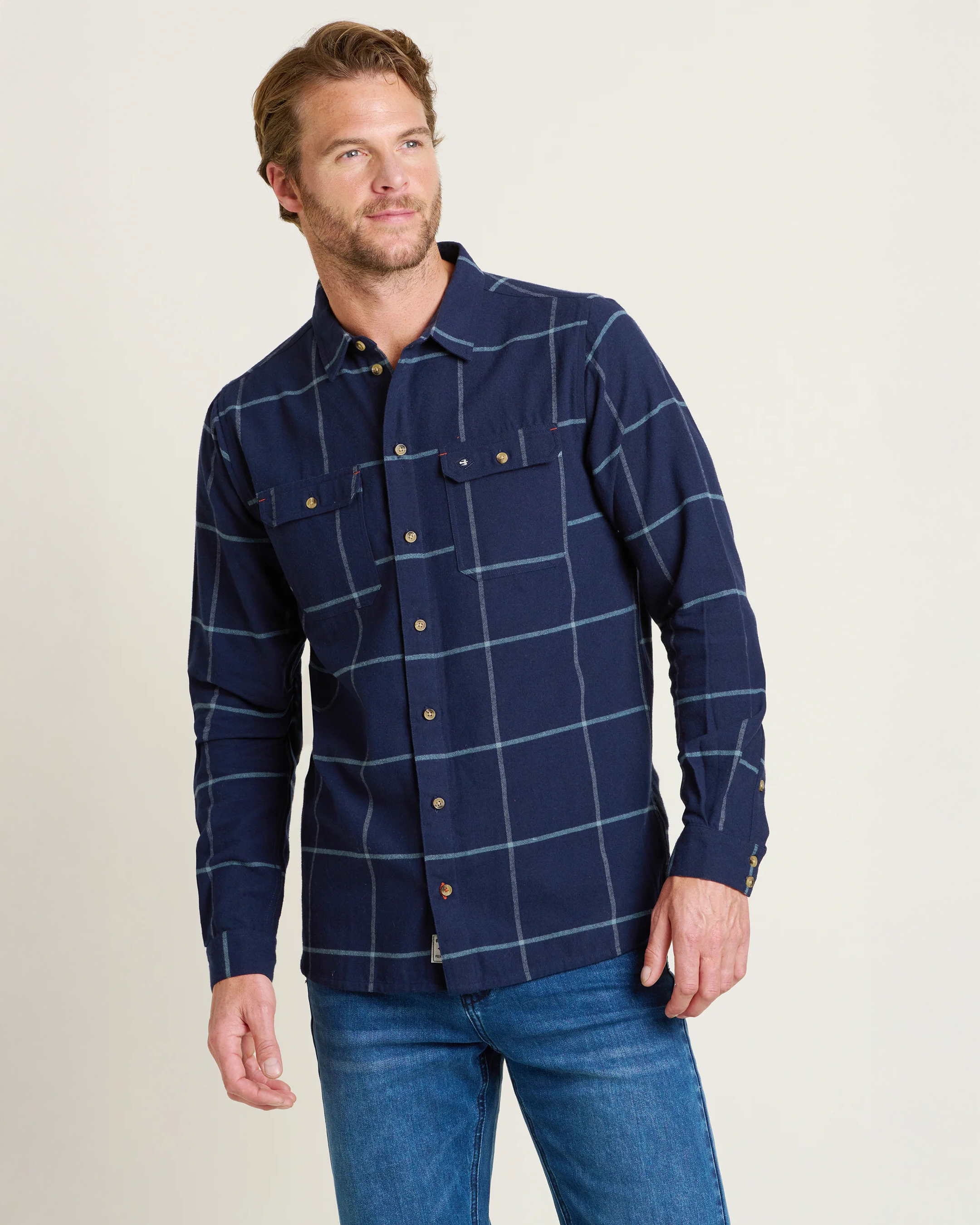 Brakeburn Check Shirt | Navy