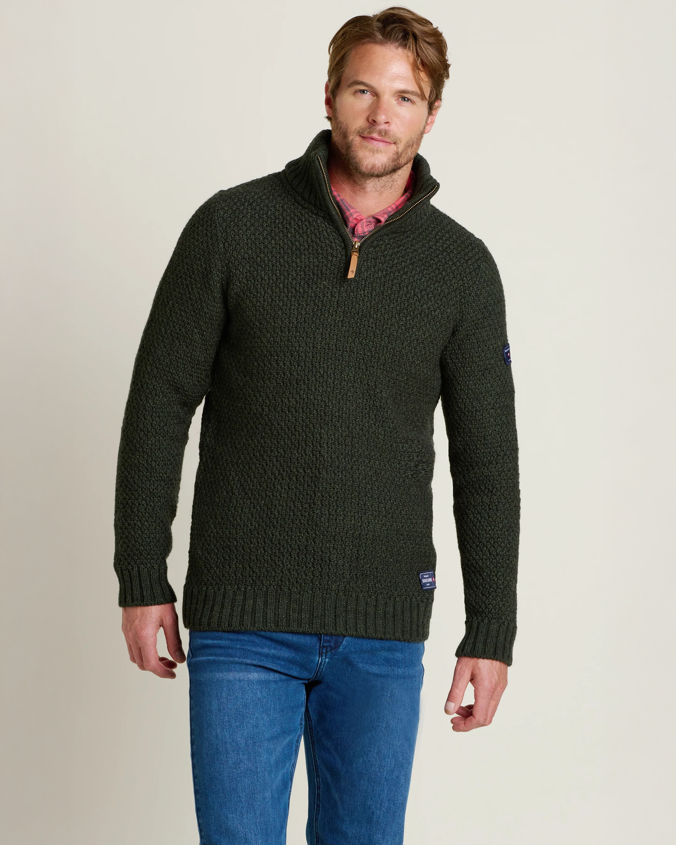 Brakeburn Quarter Zip Jumper | Green
