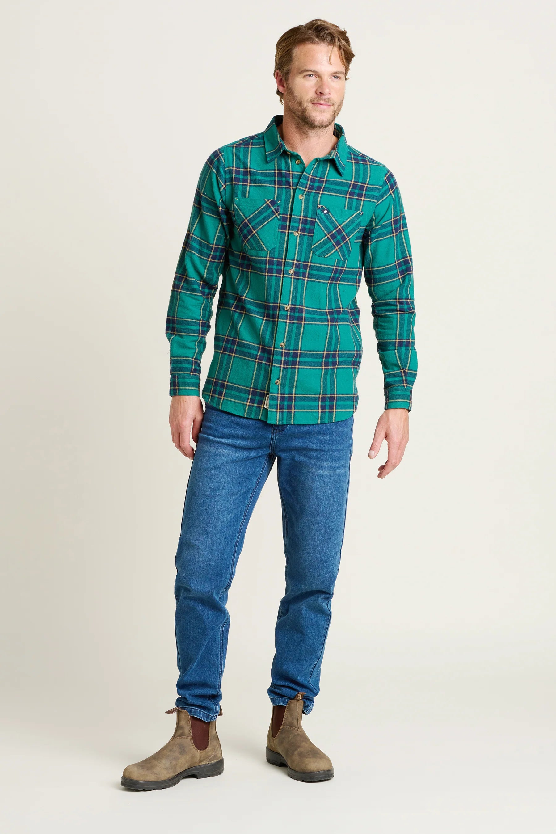 Brakeburn Check Shirt | Green