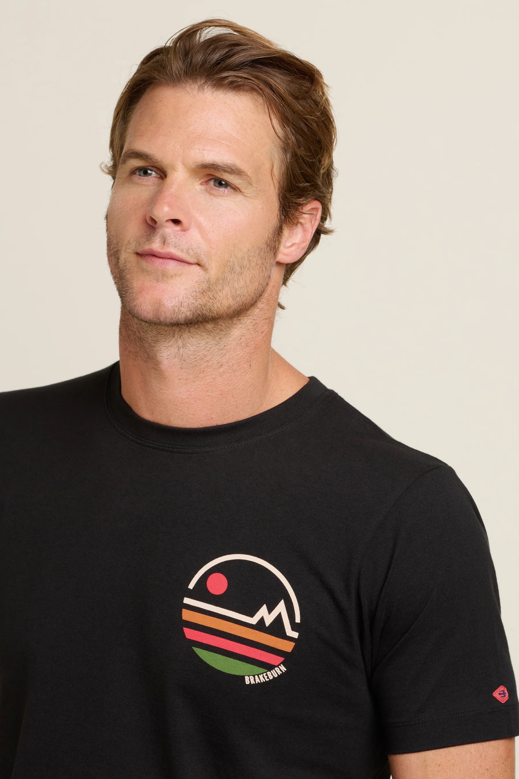 Brakeburn Linear Mountain Tee | Black