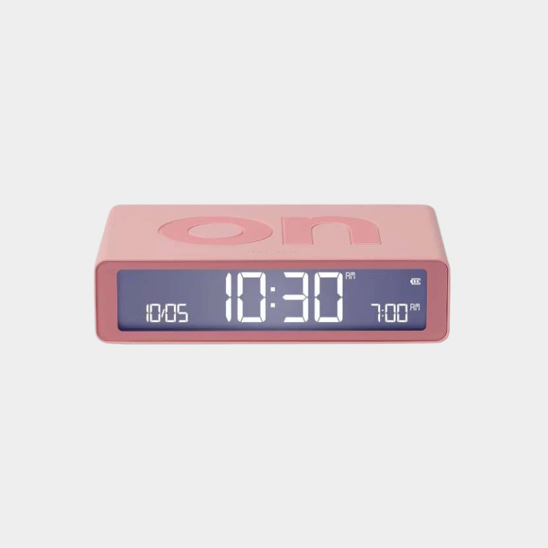 Lexon Flip Classic Alarm Clock I Pink