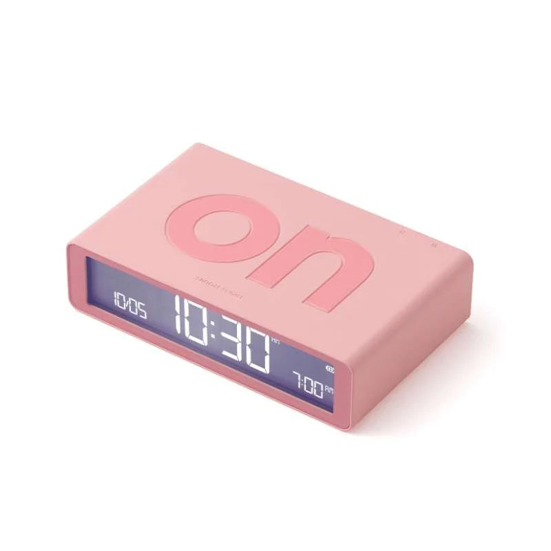 Lexon Flip Classic Alarm Clock I Pink