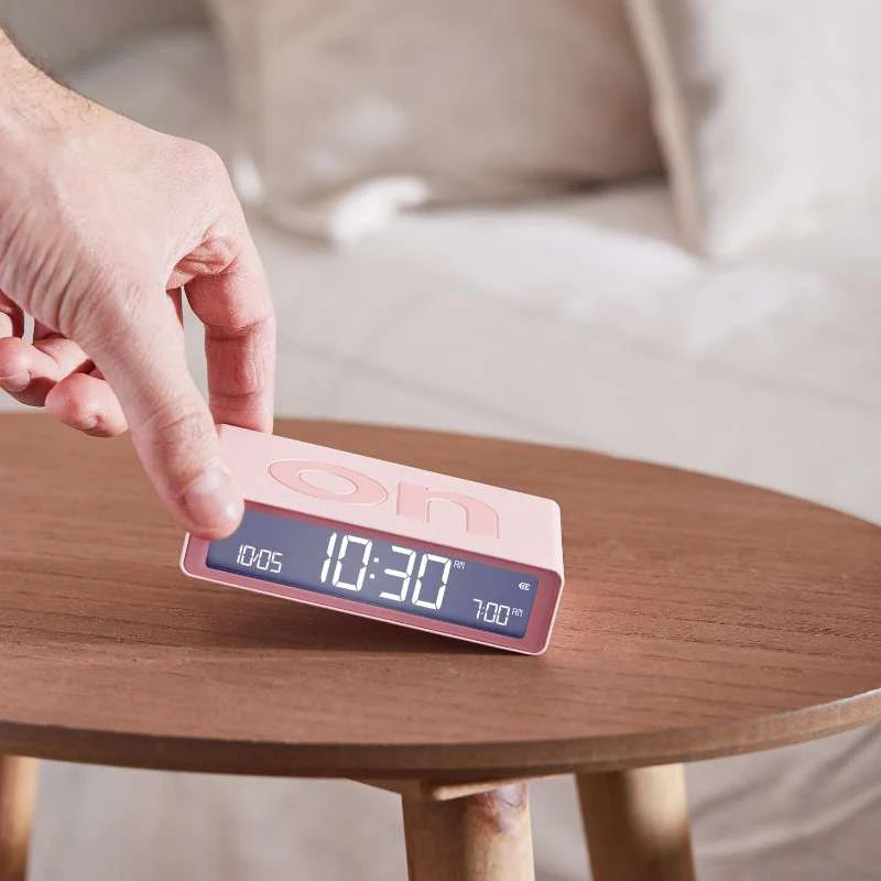 Lexon Flip Classic Alarm Clock I Pink