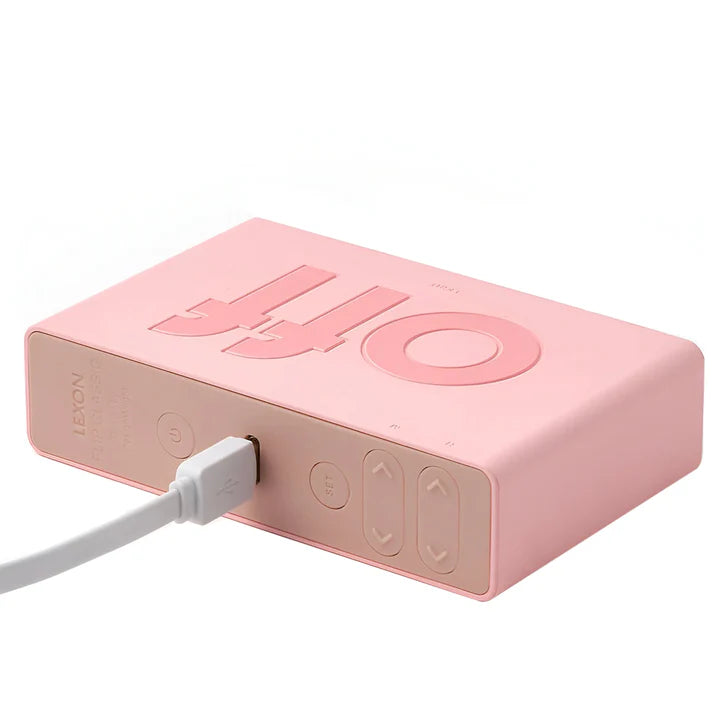 Lexon Flip Classic Alarm Clock I Pink
