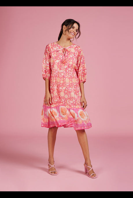 Loobies Story Chantilly Dress | Hot Pink