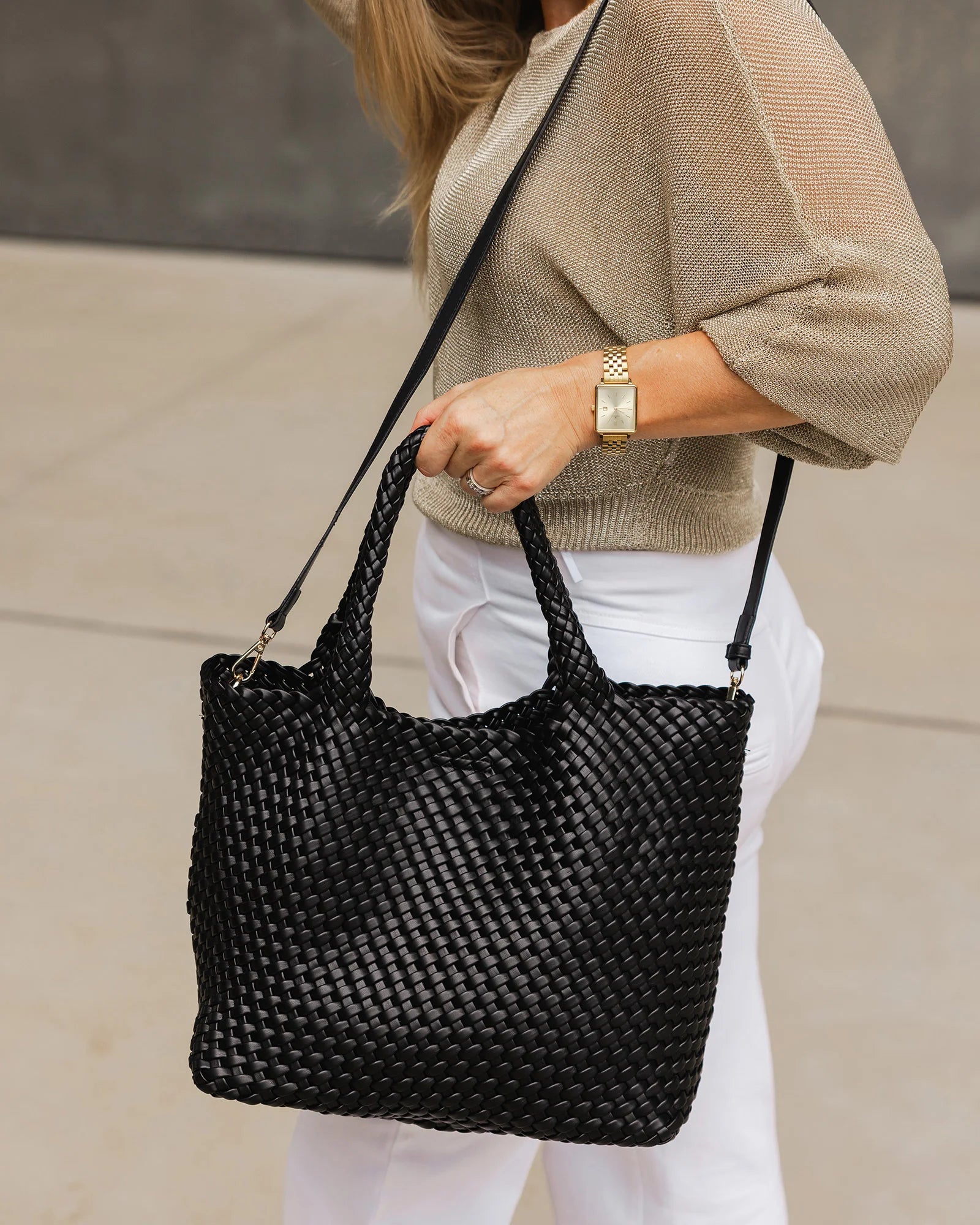 Louenhide Cruiser Woven Tote Bag | Black