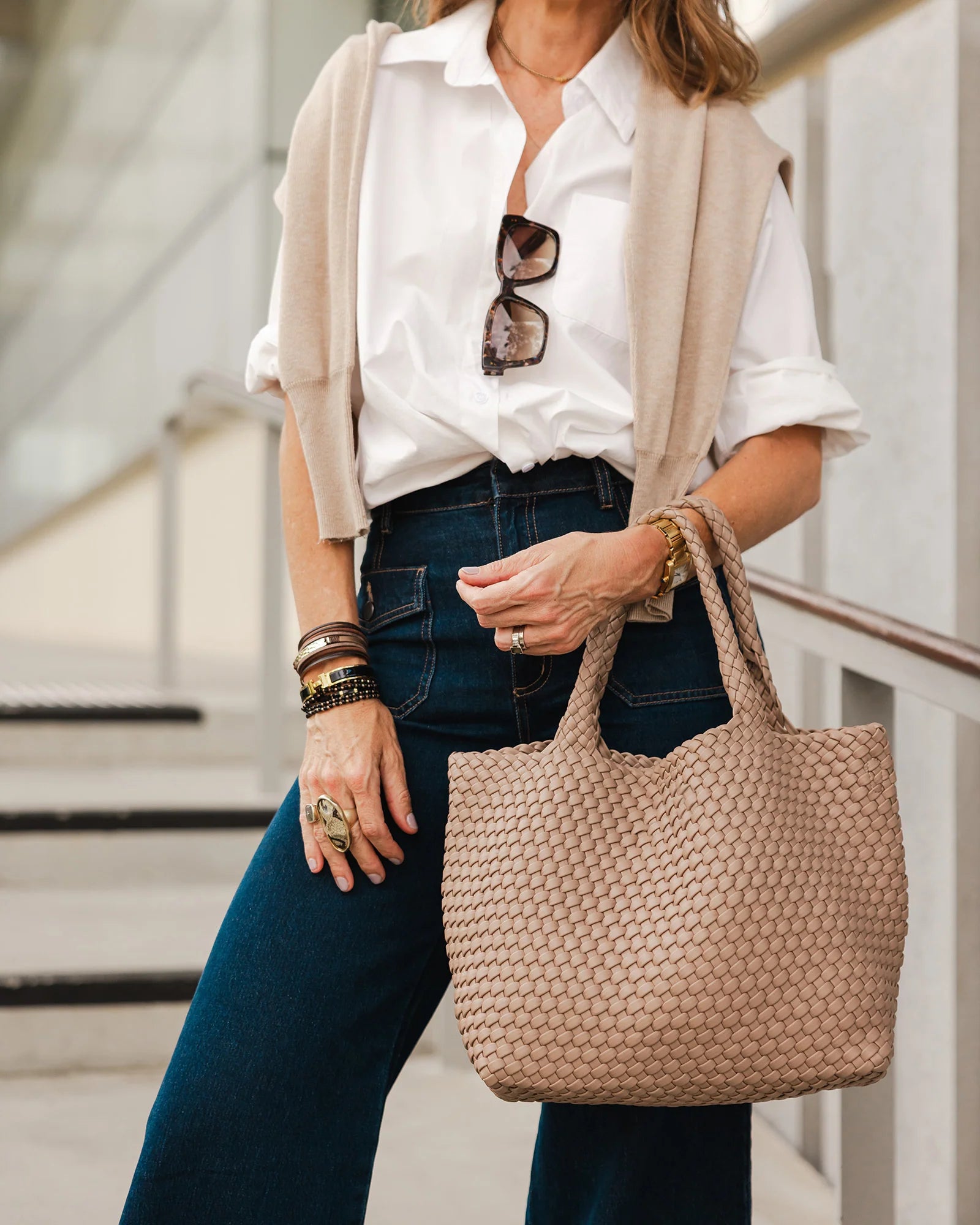 Louenhide Cruiser Woven Tote Bag | Coffee