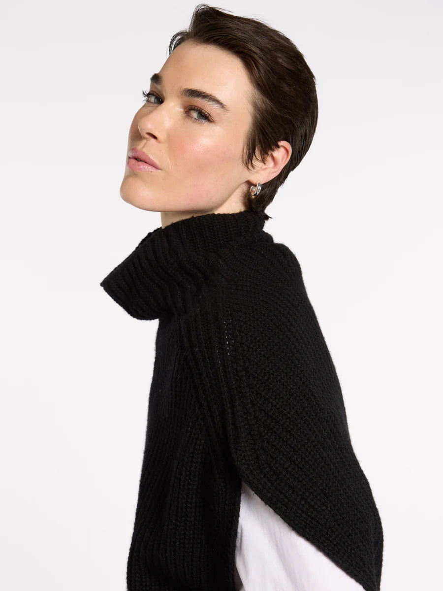 Marco Polo Chunky Knit Pull Over | Black