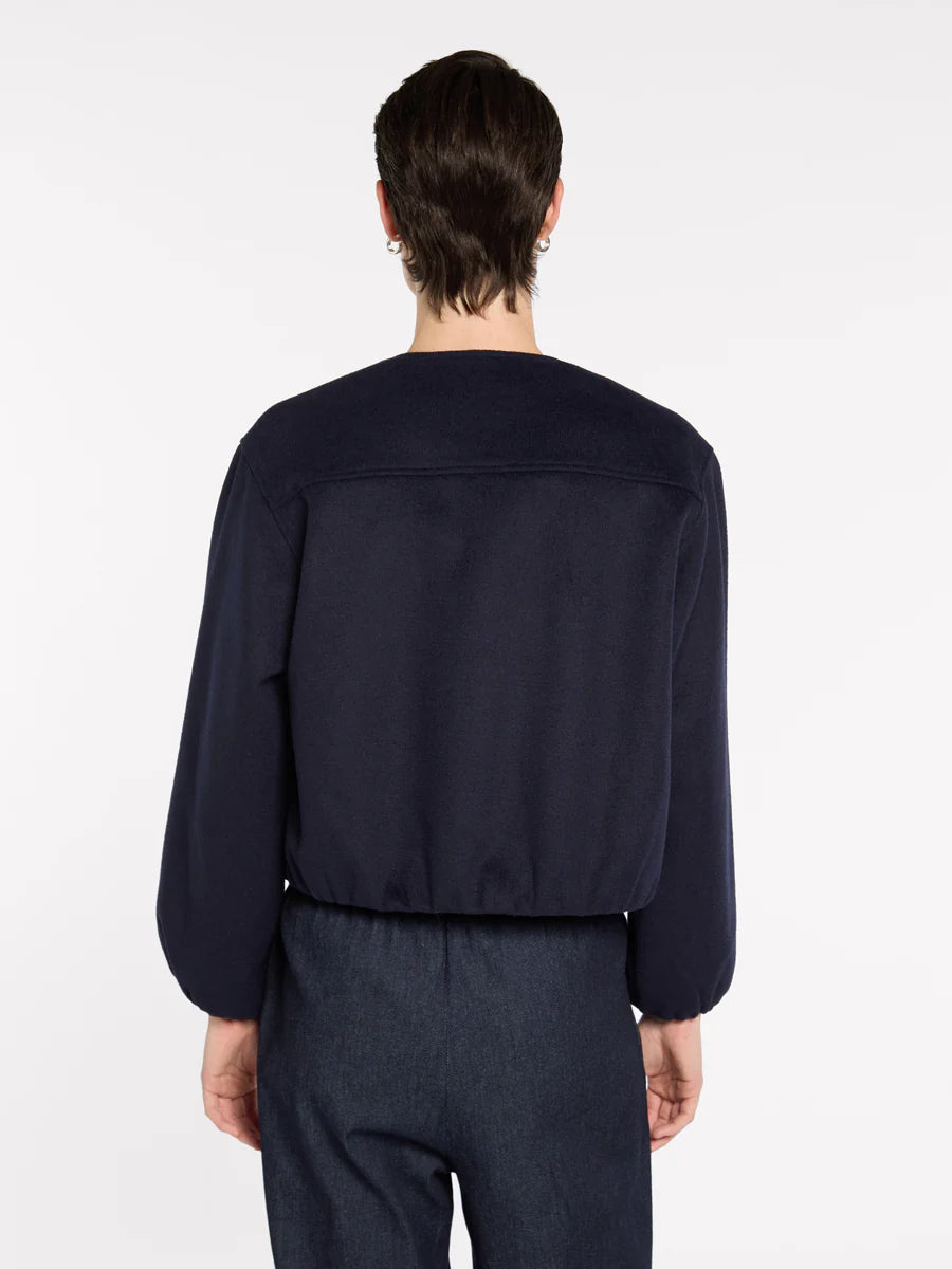 Marco Polo-Cropped Bomber Navy