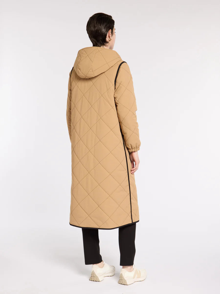 Marco Polo Reversible Showerproof Puffer | Blk/Tan