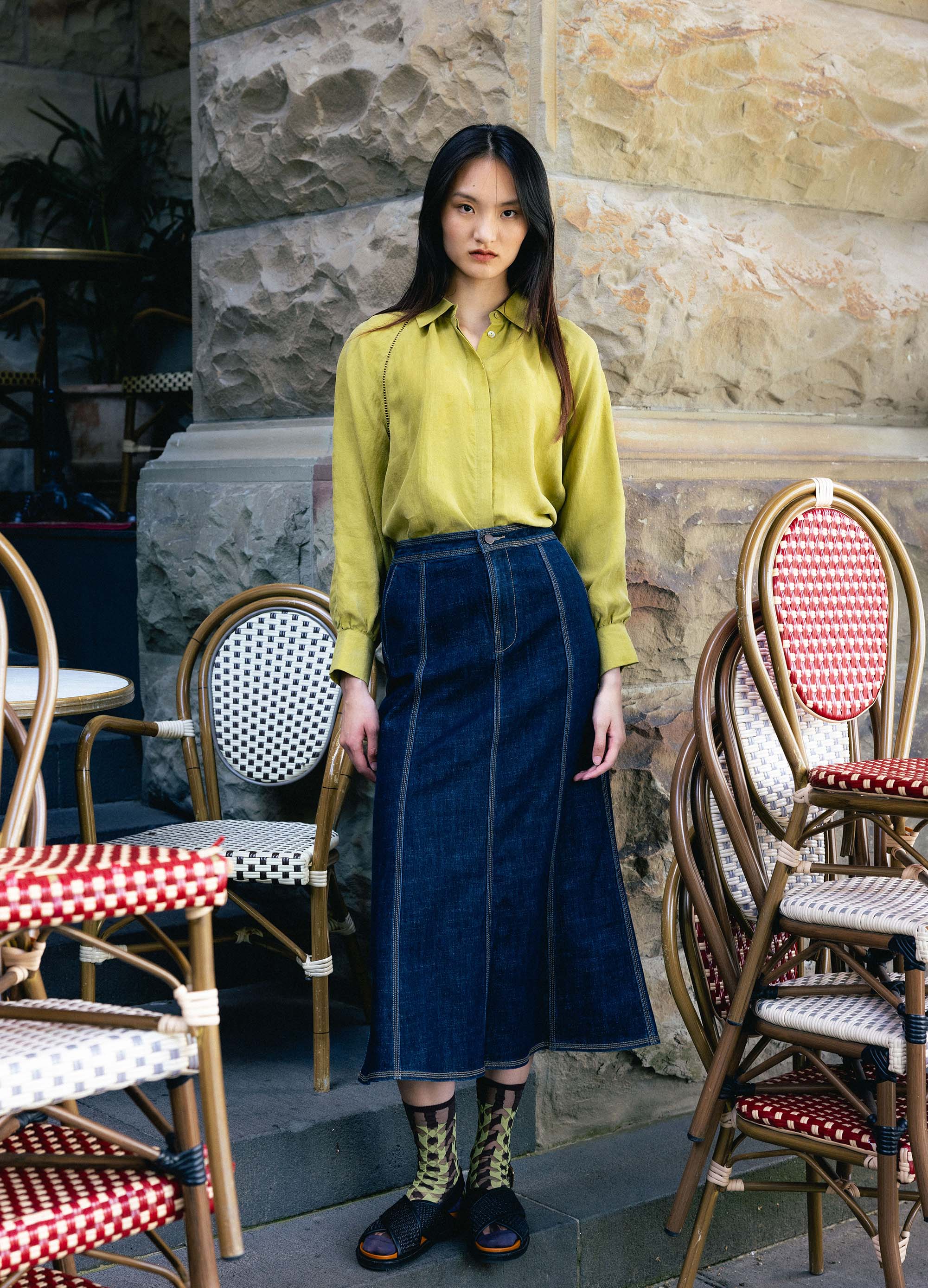 Neris Ida Skirt | Indigo