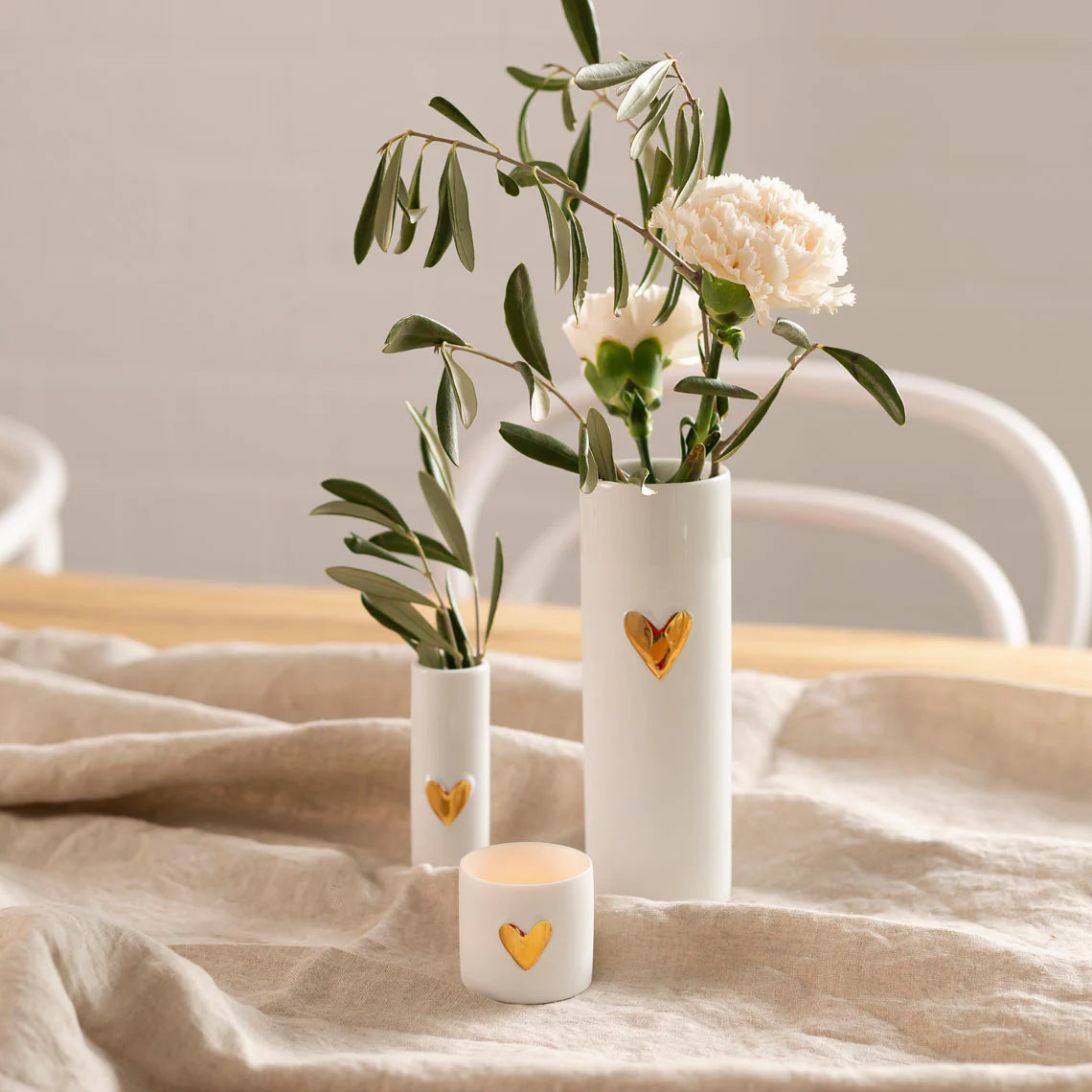 Porcelain Vase | Gold Heart