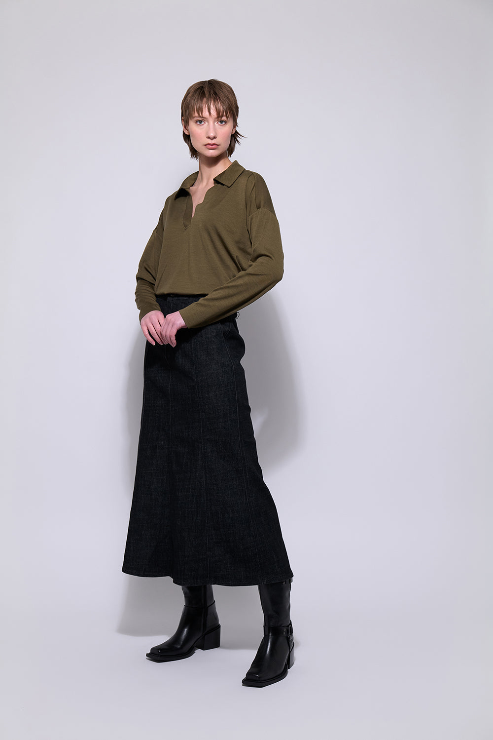 Neris Ida Skirt | Black Wash