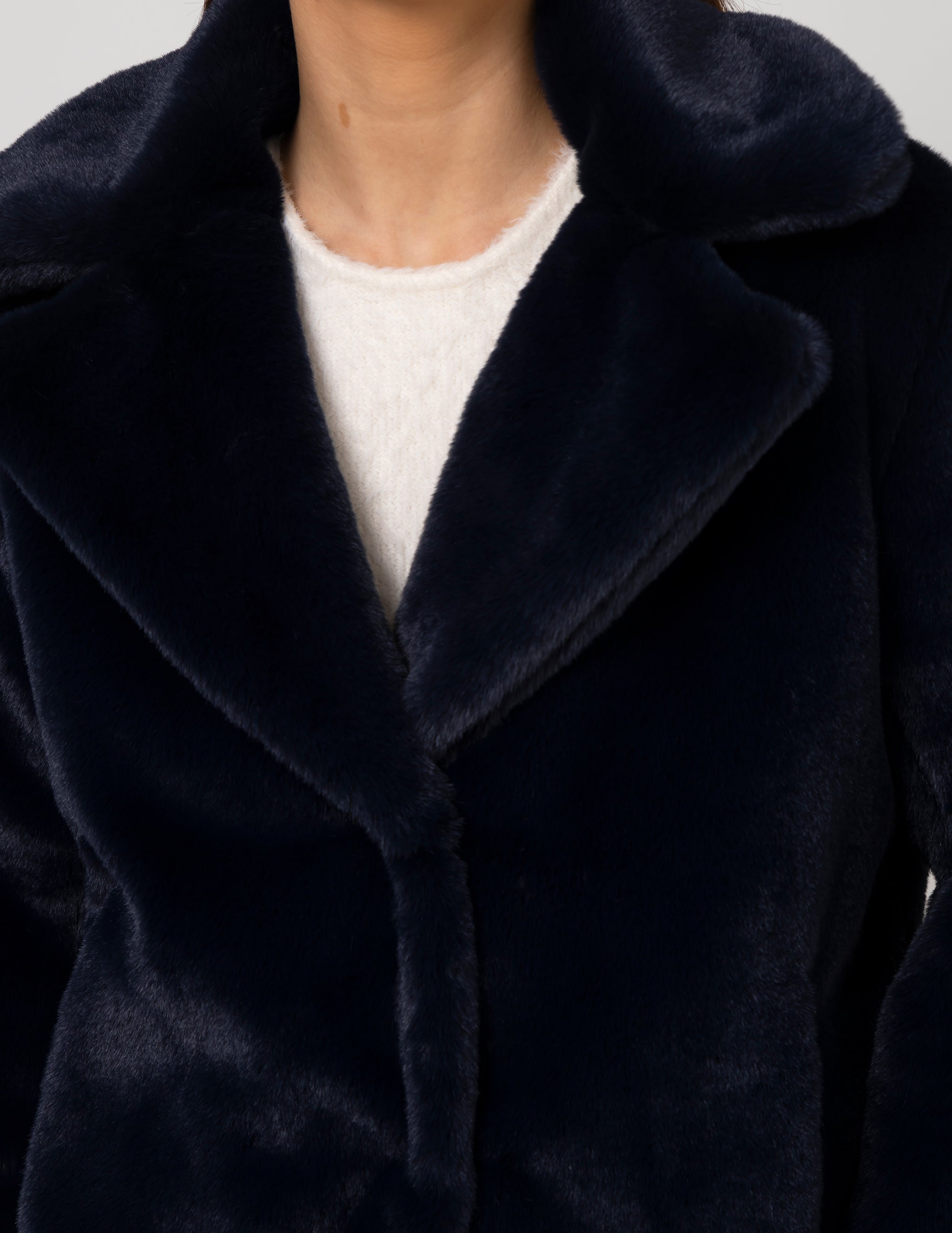 Stella + Gemma Britta Fur Jacket | Midnight