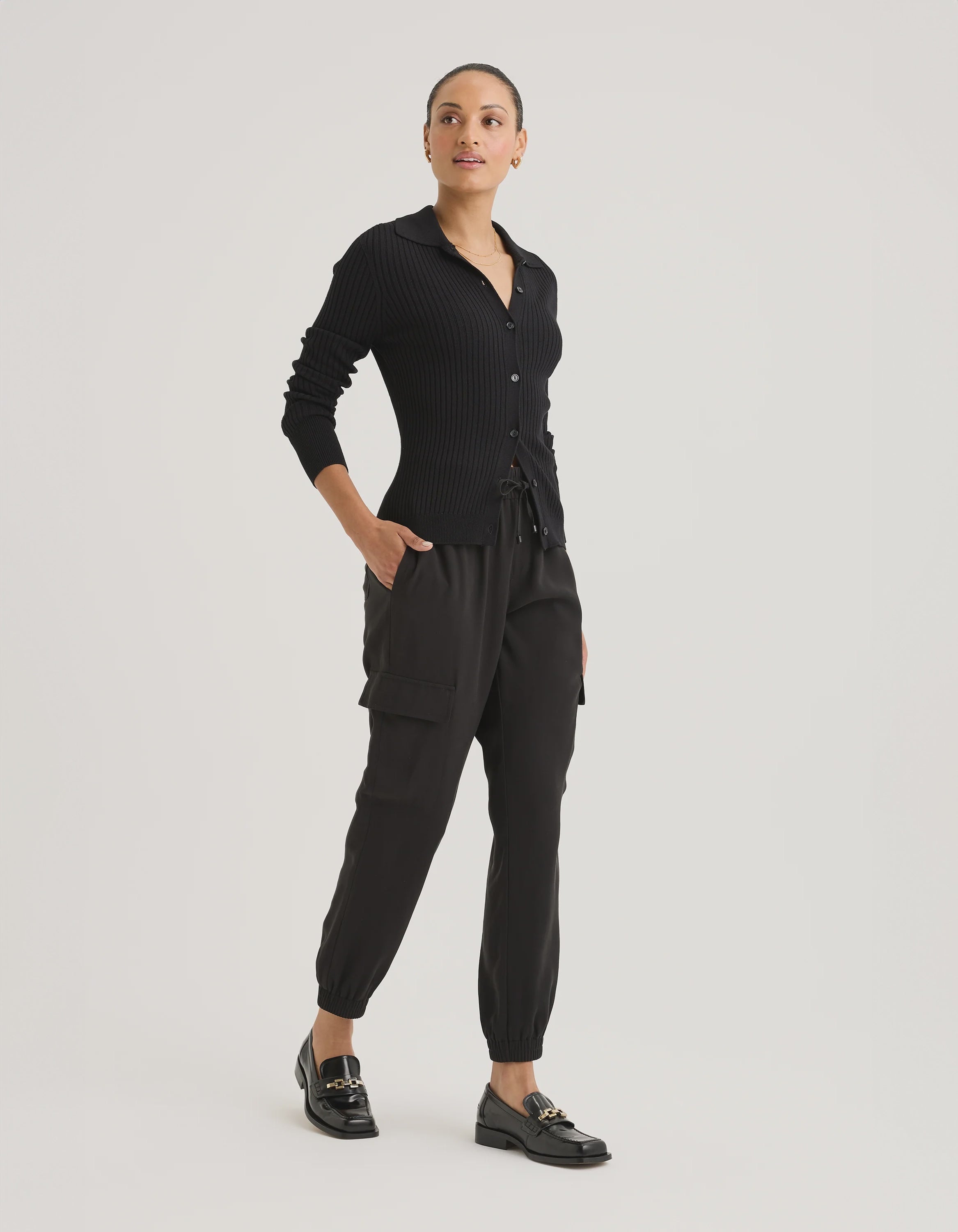 Yarra Trail Maple Cardi | Black