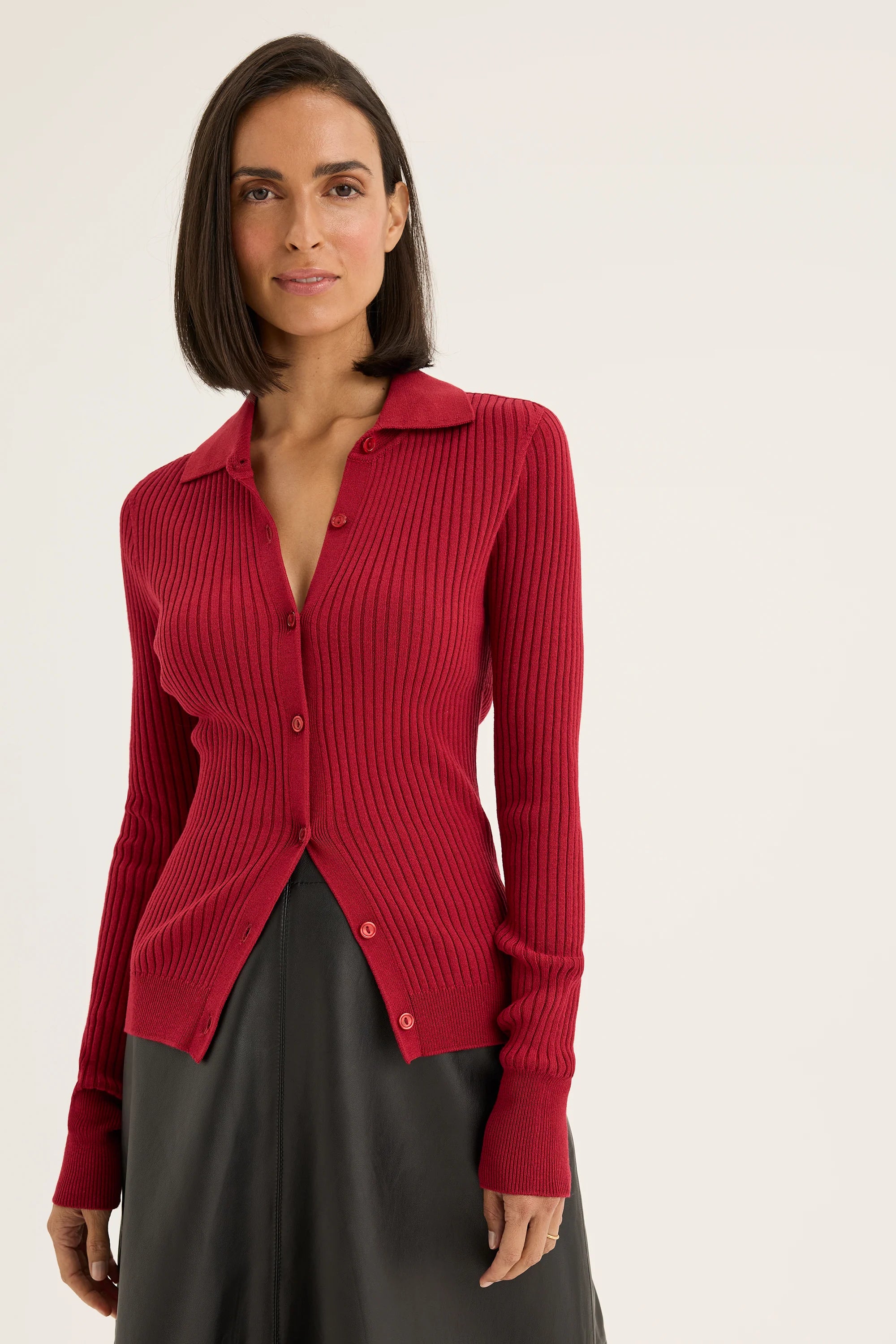 Yarra Trail Maple Cardi | Scarlet