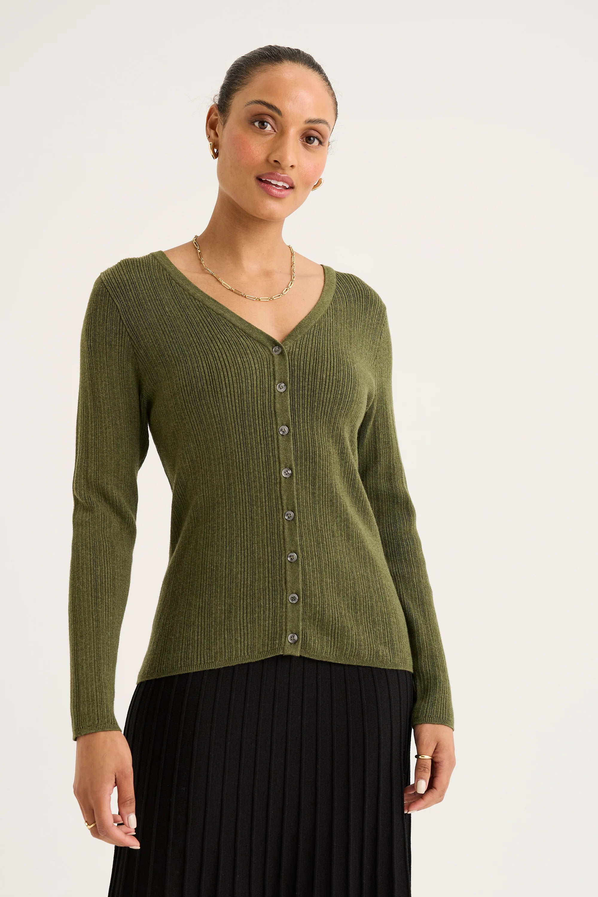 Yarra Trail Mica Cardi | Khaki