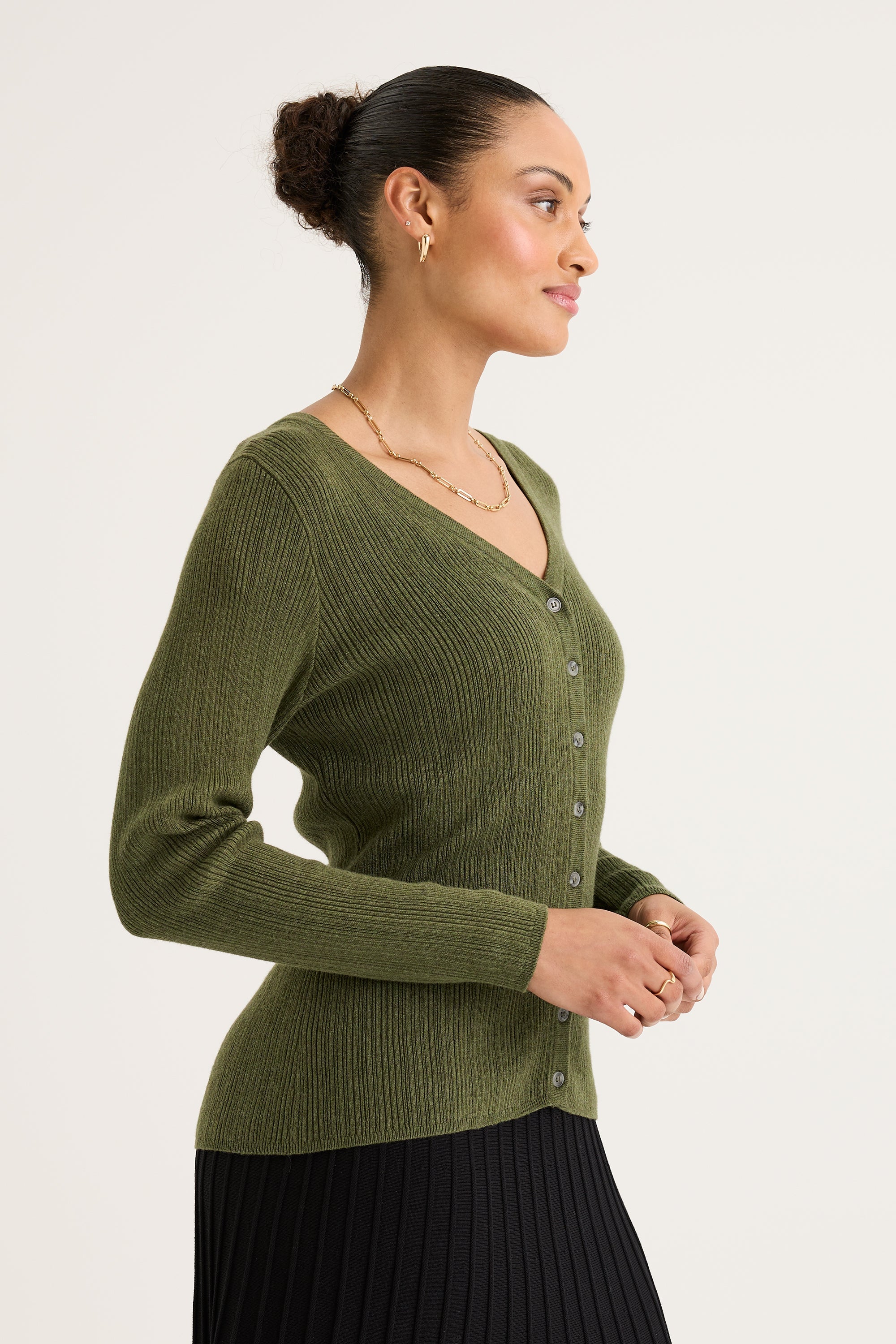 Yarra Trail Mica Cardi | Khaki