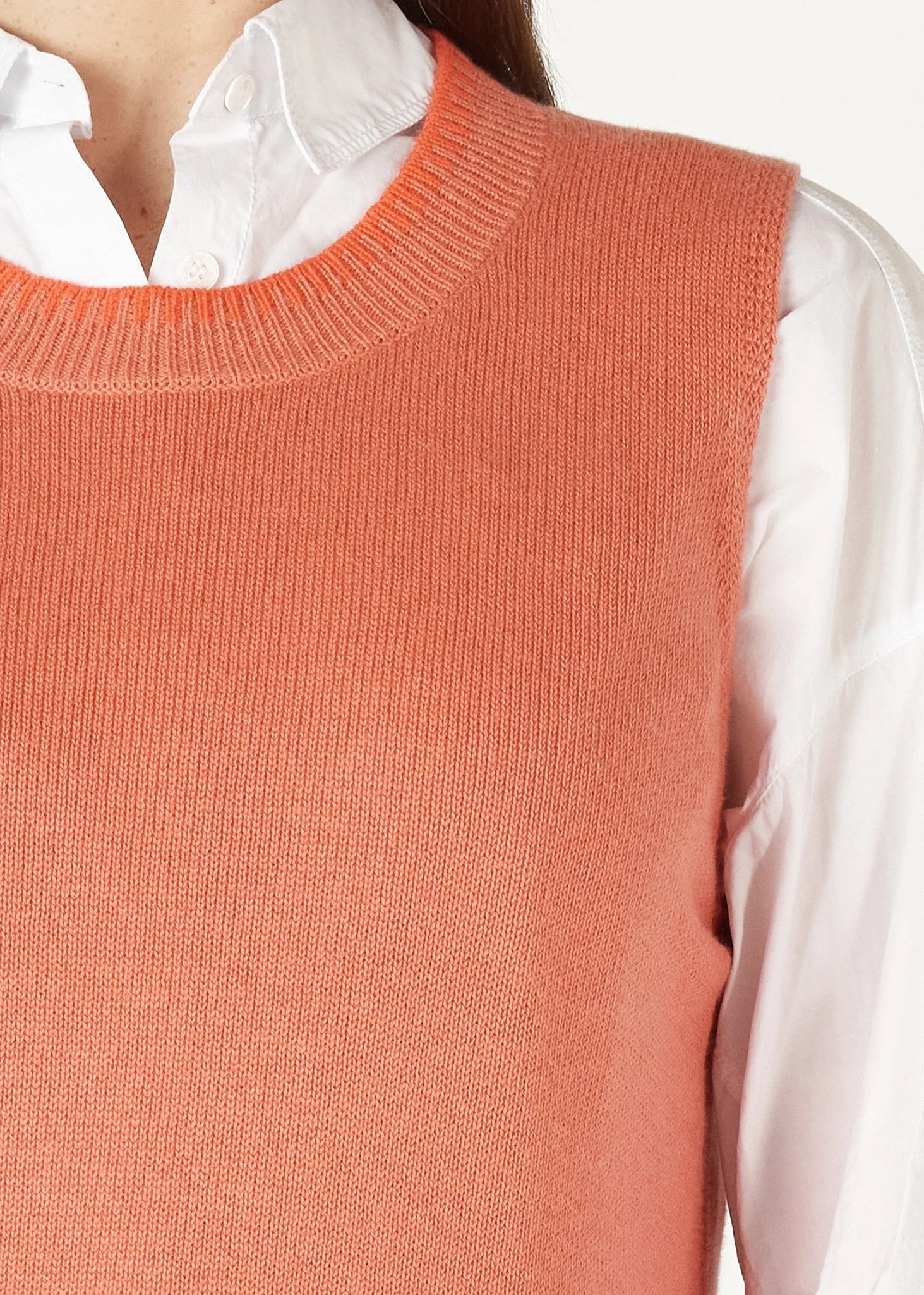 Zaket & Plover Essential Two Tone Vest | Guava