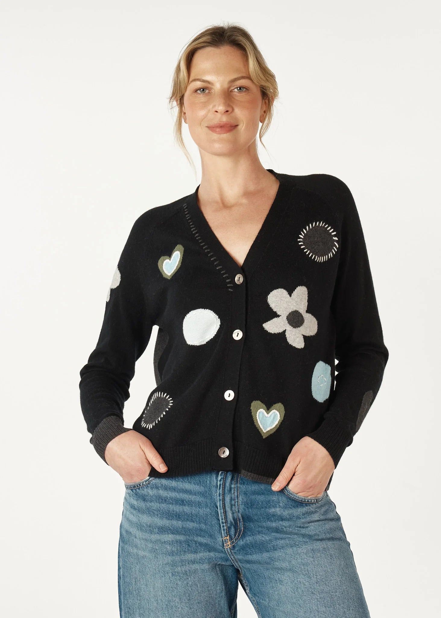 Zaket & Plover Happy Cardi | Black