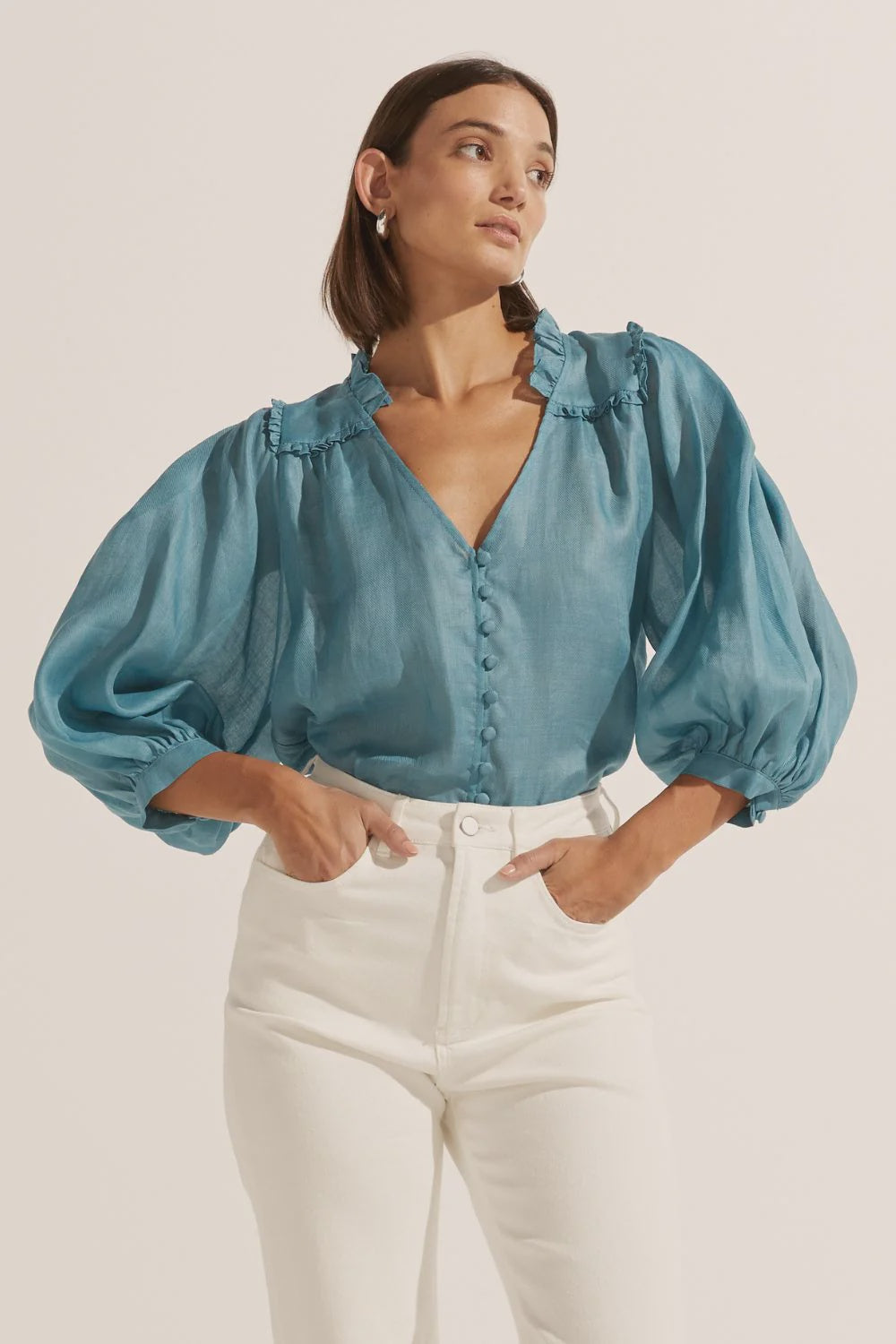 Zoe Kratzmann Brigade Top | Sea Blue