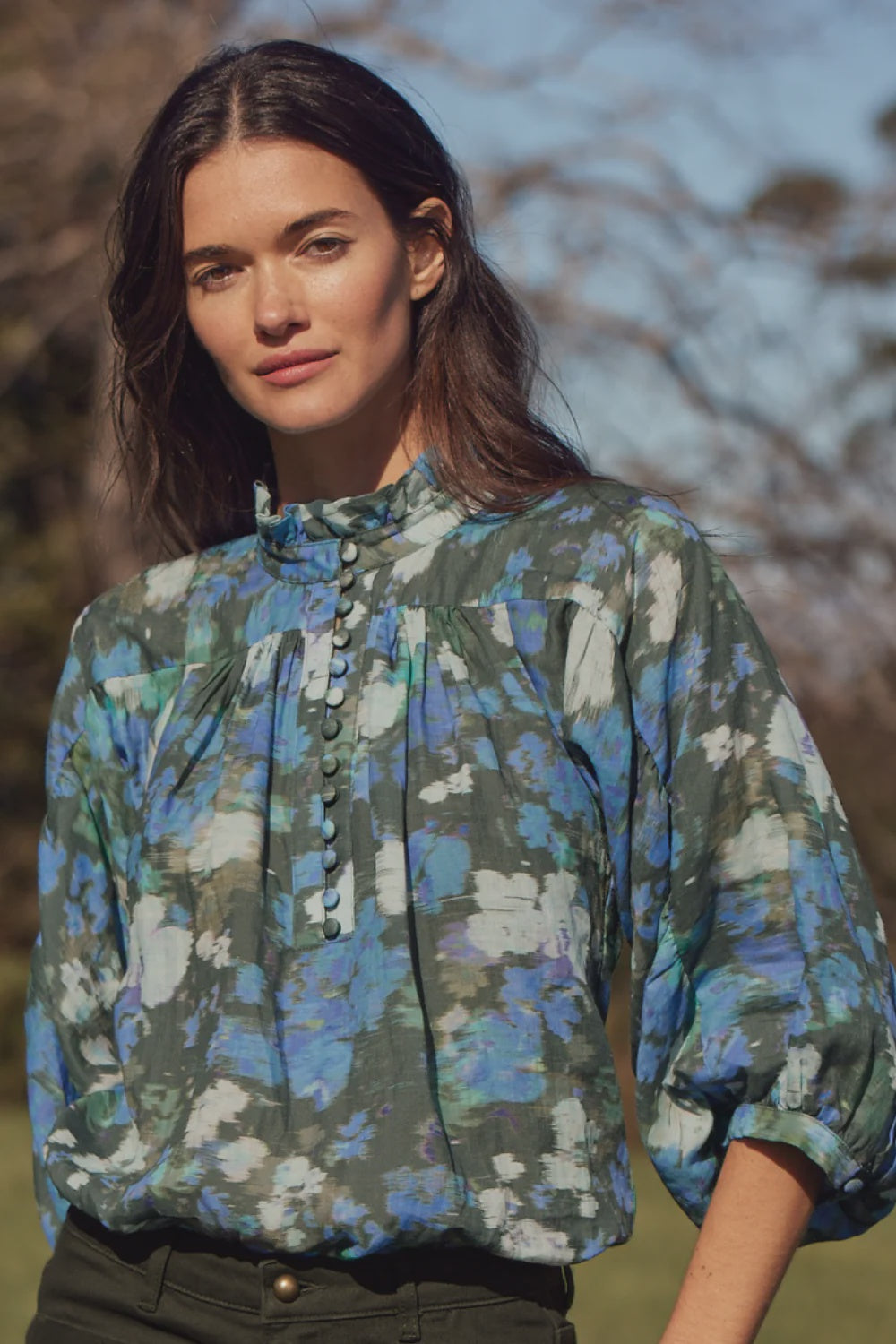 Zoe Kratzmann Crescendo Top | Forest Blur