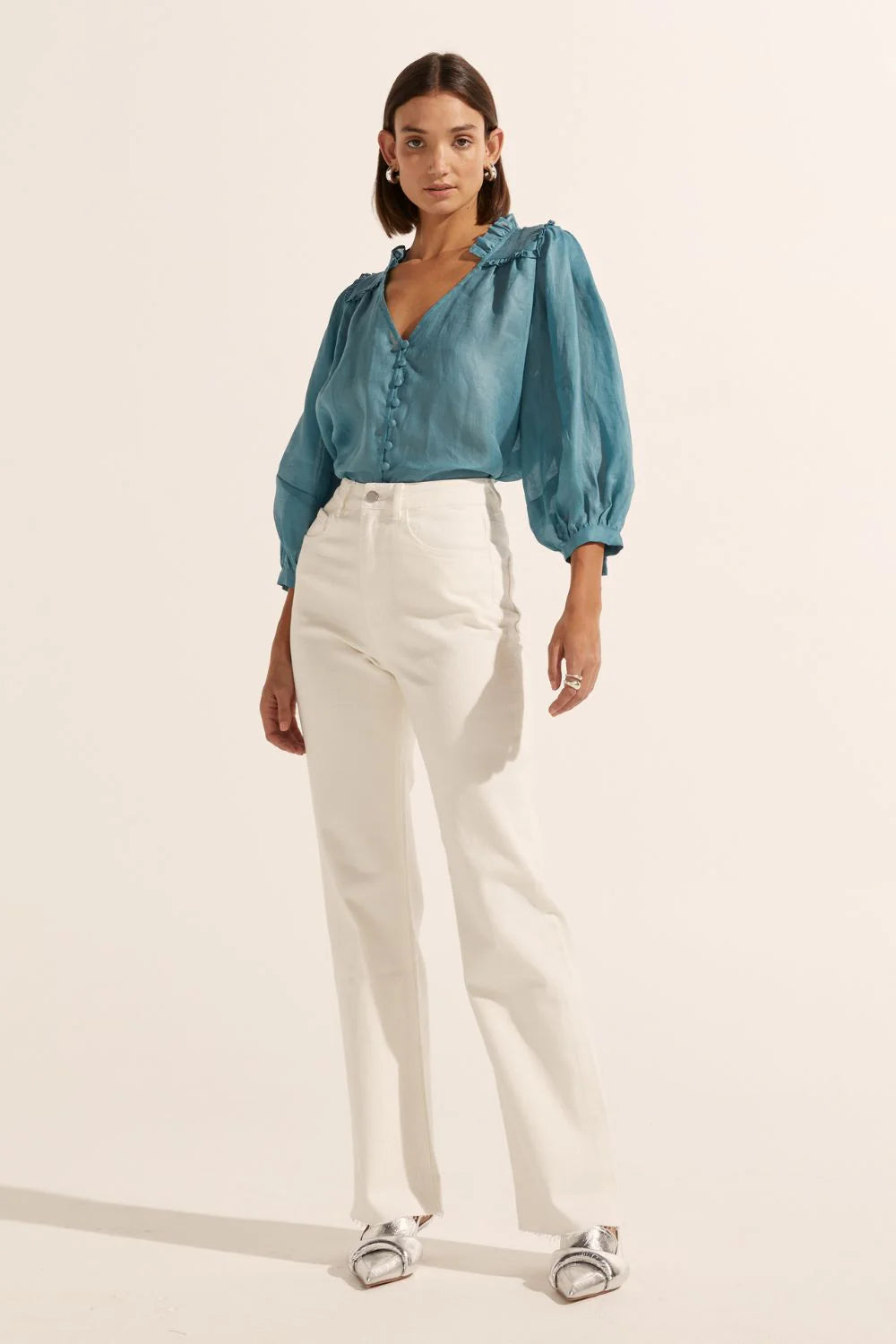 Zoe Kratzmann Brigade Top | Sea Blue