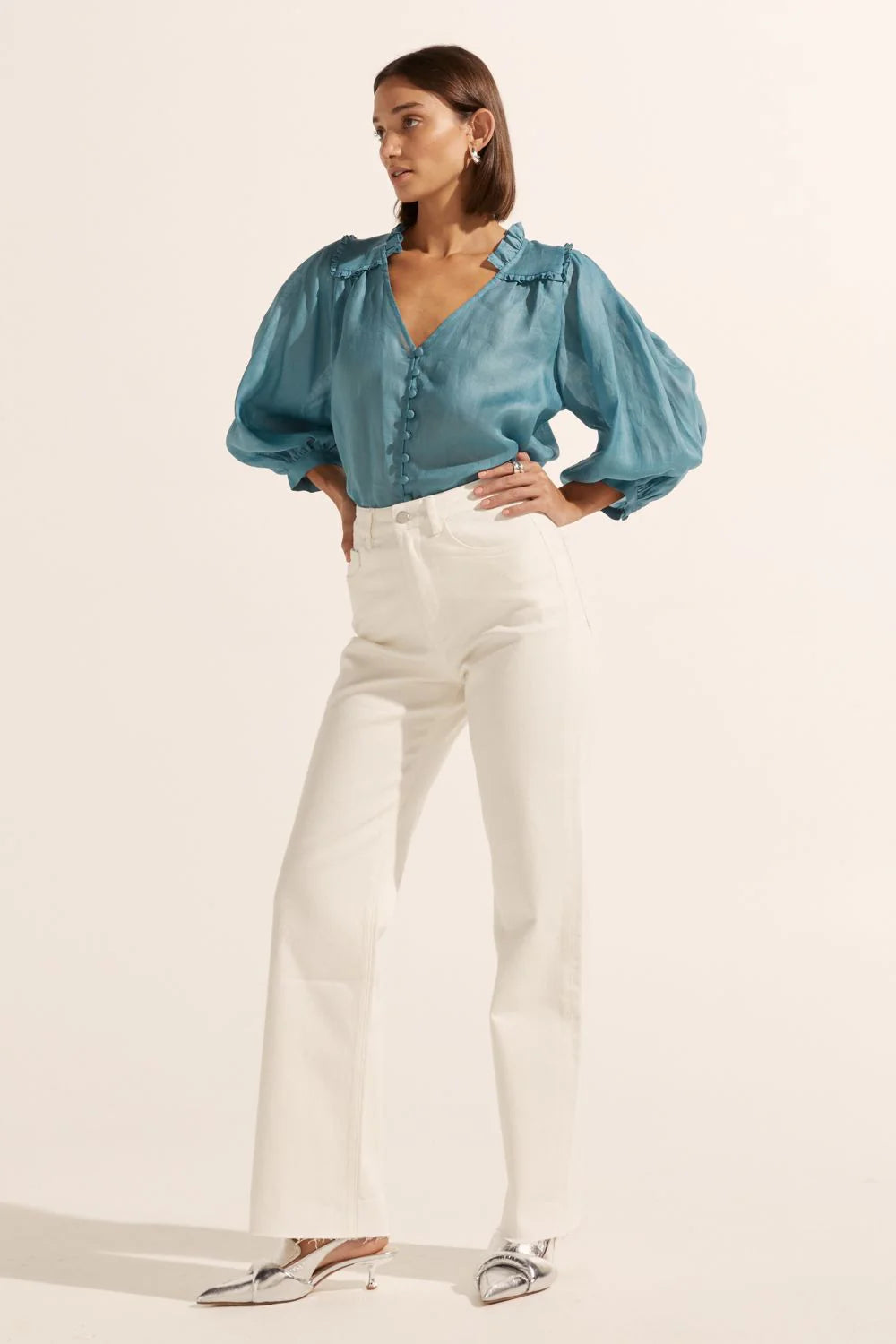 Zoe Kratzmann Brigade Top | Sea Blue