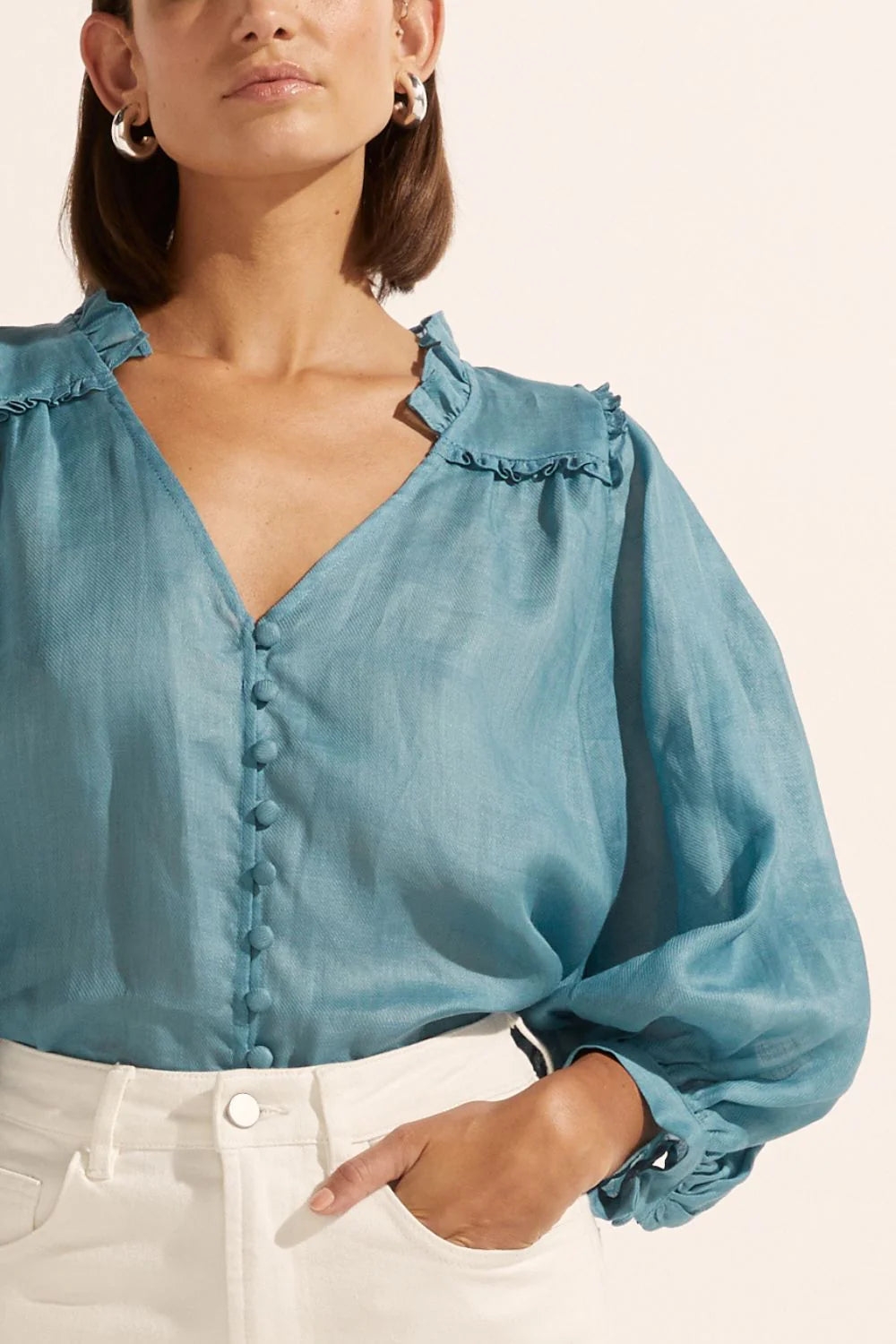 Zoe Kratzmann Brigade Top | Sea Blue