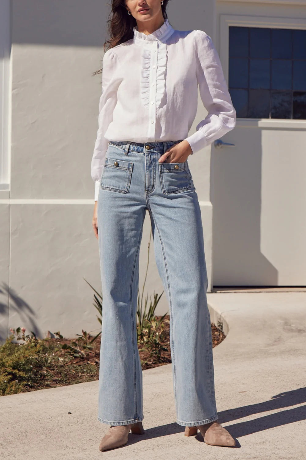 Zoe Kratzmann Dialect Top | Porcelain