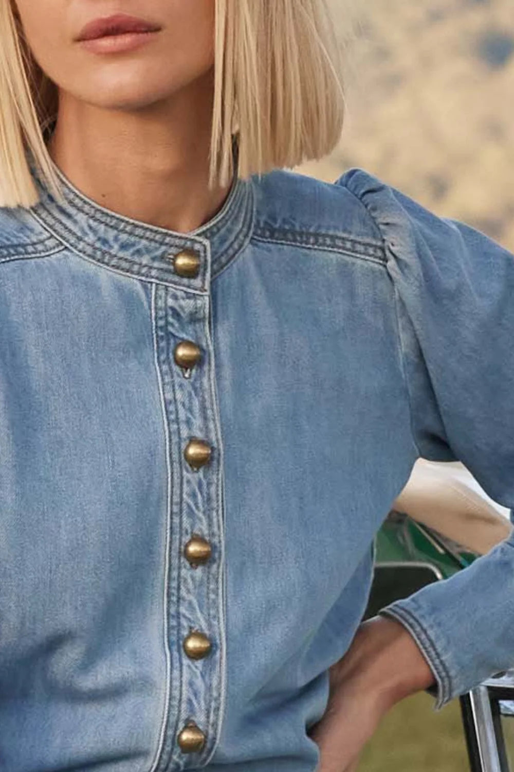 Zoe Kratzmann Hanker Top | Light Washed Denim