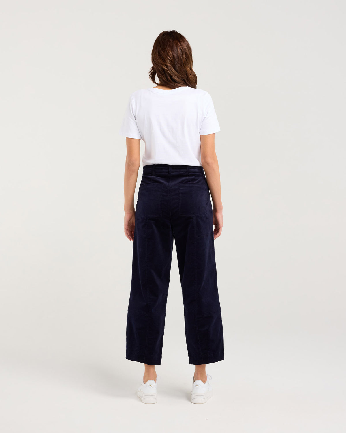 Goodwillie Leg Ink Blackstone Roxi Baby Cord Barrel Leg Pant | Ink Blue β Deluxe Greytown NZ