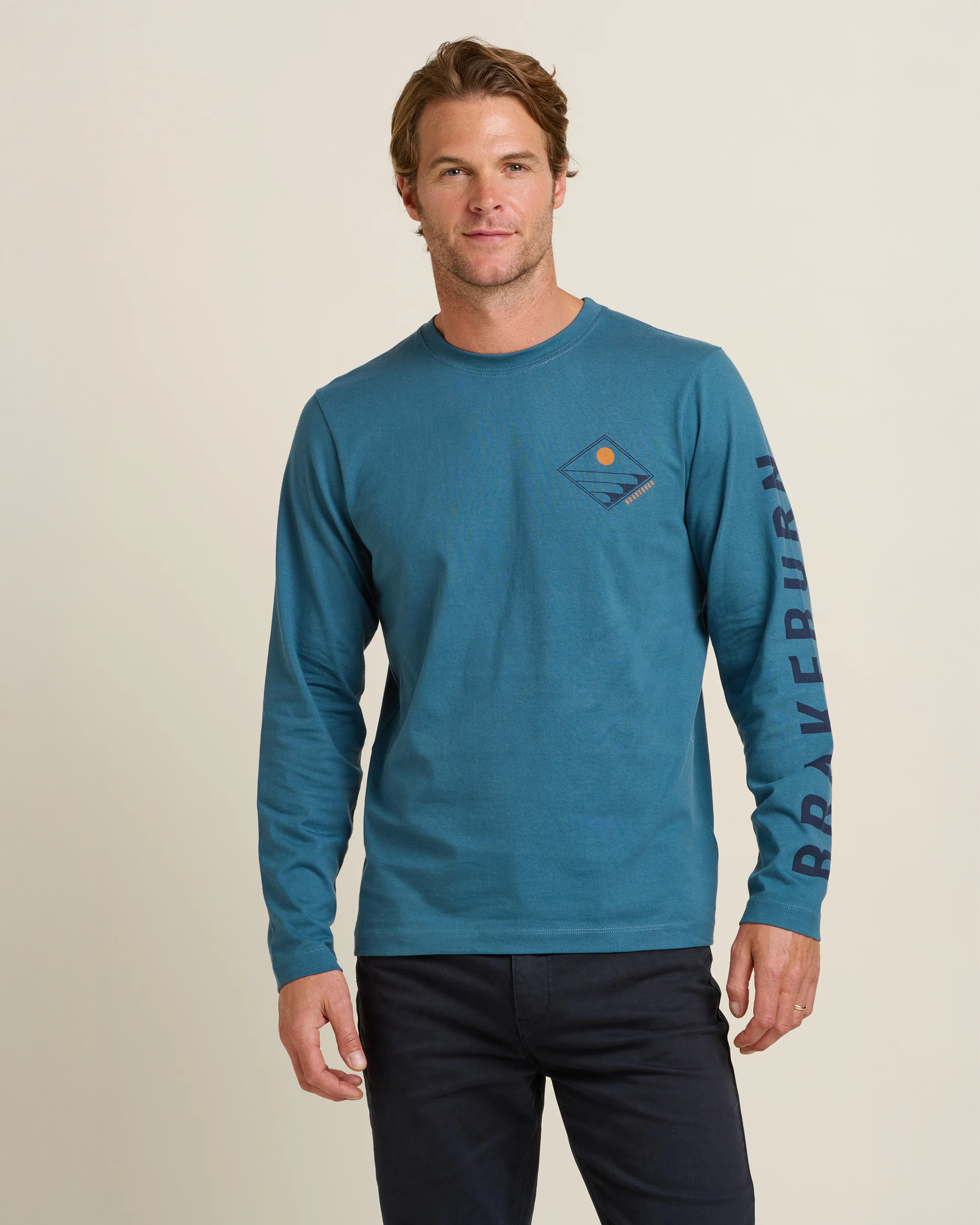 Brakeburn Barrel Waves Long Sleeve Tee | Blue