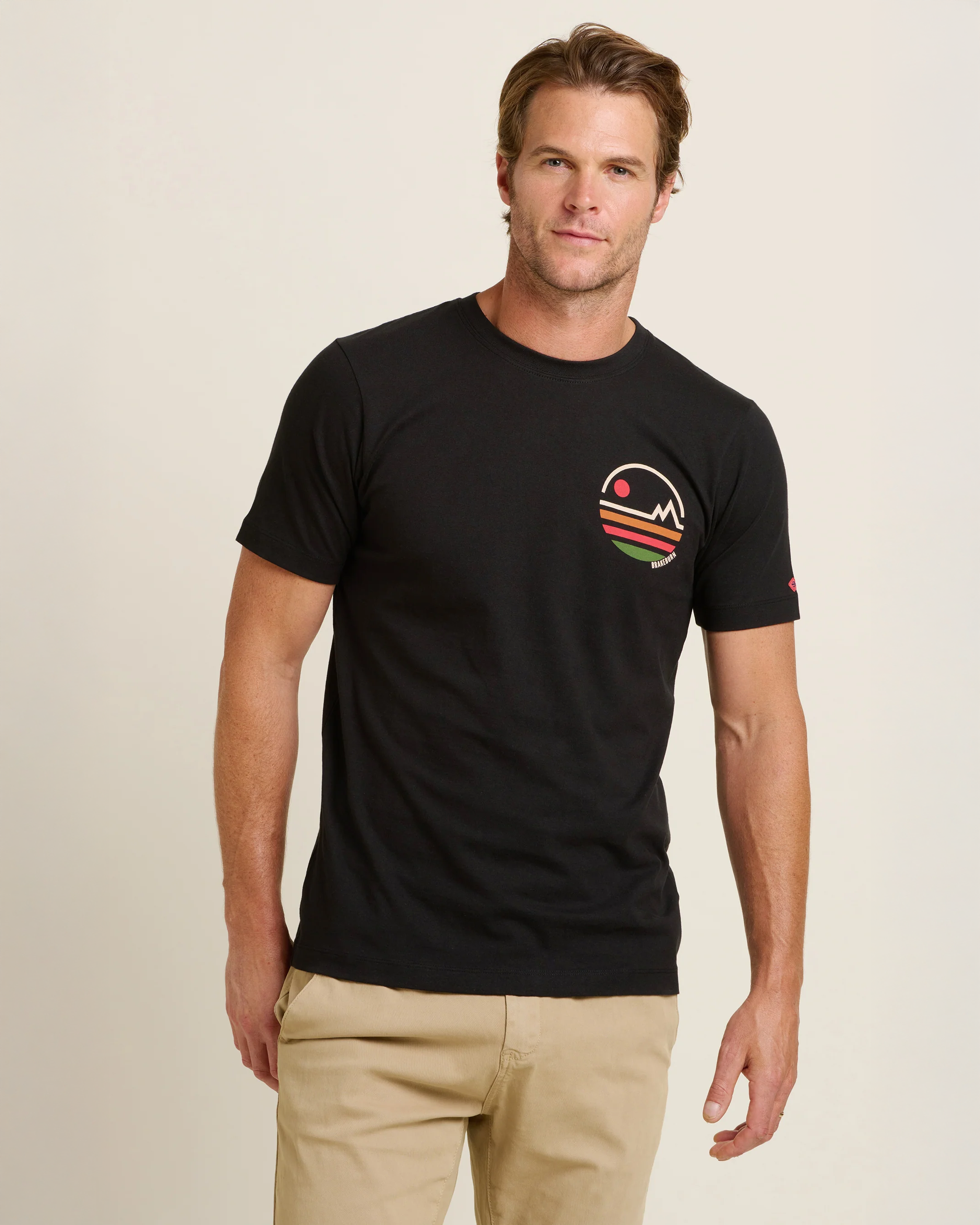 Brakeburn Linear Mountain Tee | Black