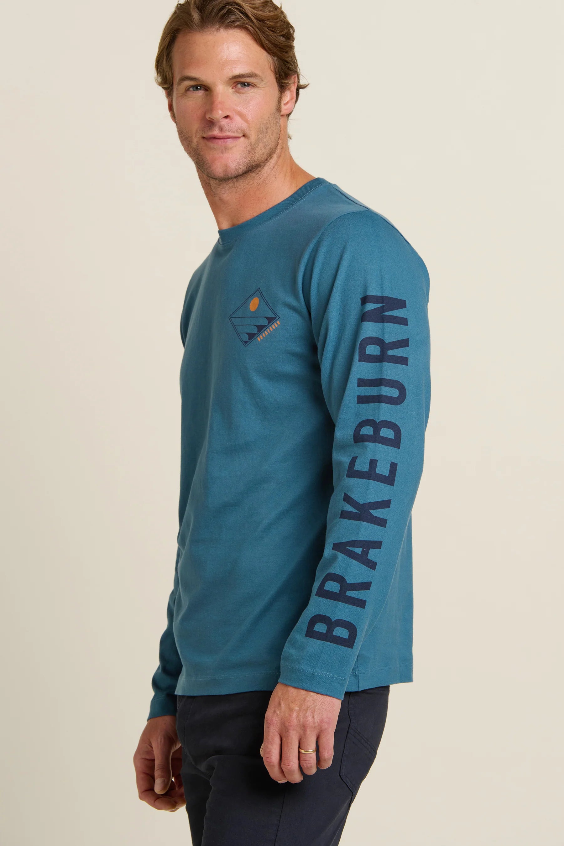 Brakeburn Barrel Waves Long Sleeve Tee | Blue