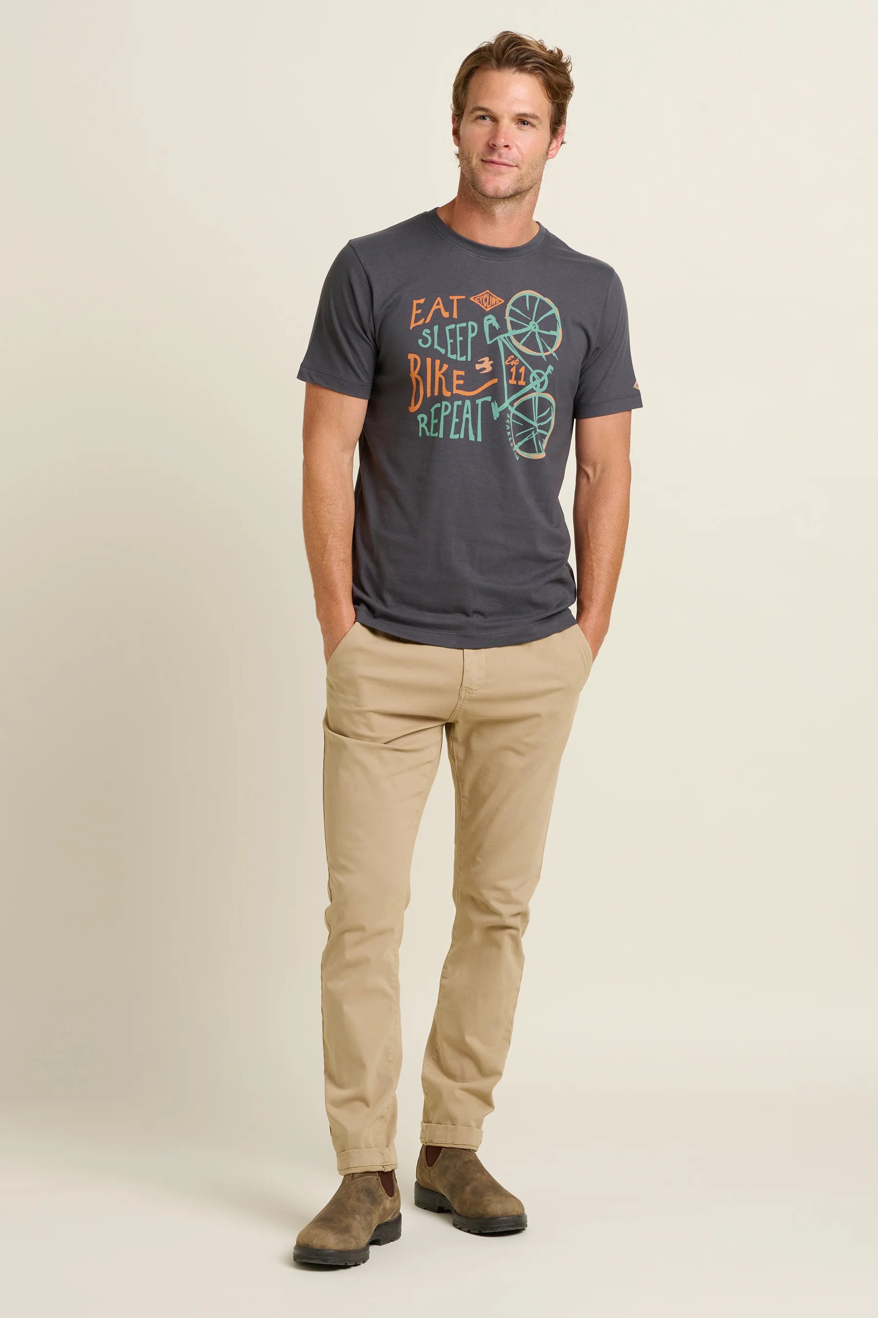 Brakeburn Eat Sleep Bike Tee | Black