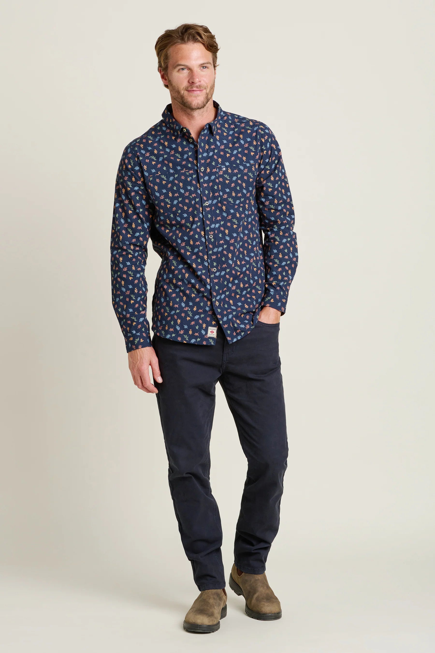 Brakeburn Leaf Print Shirt