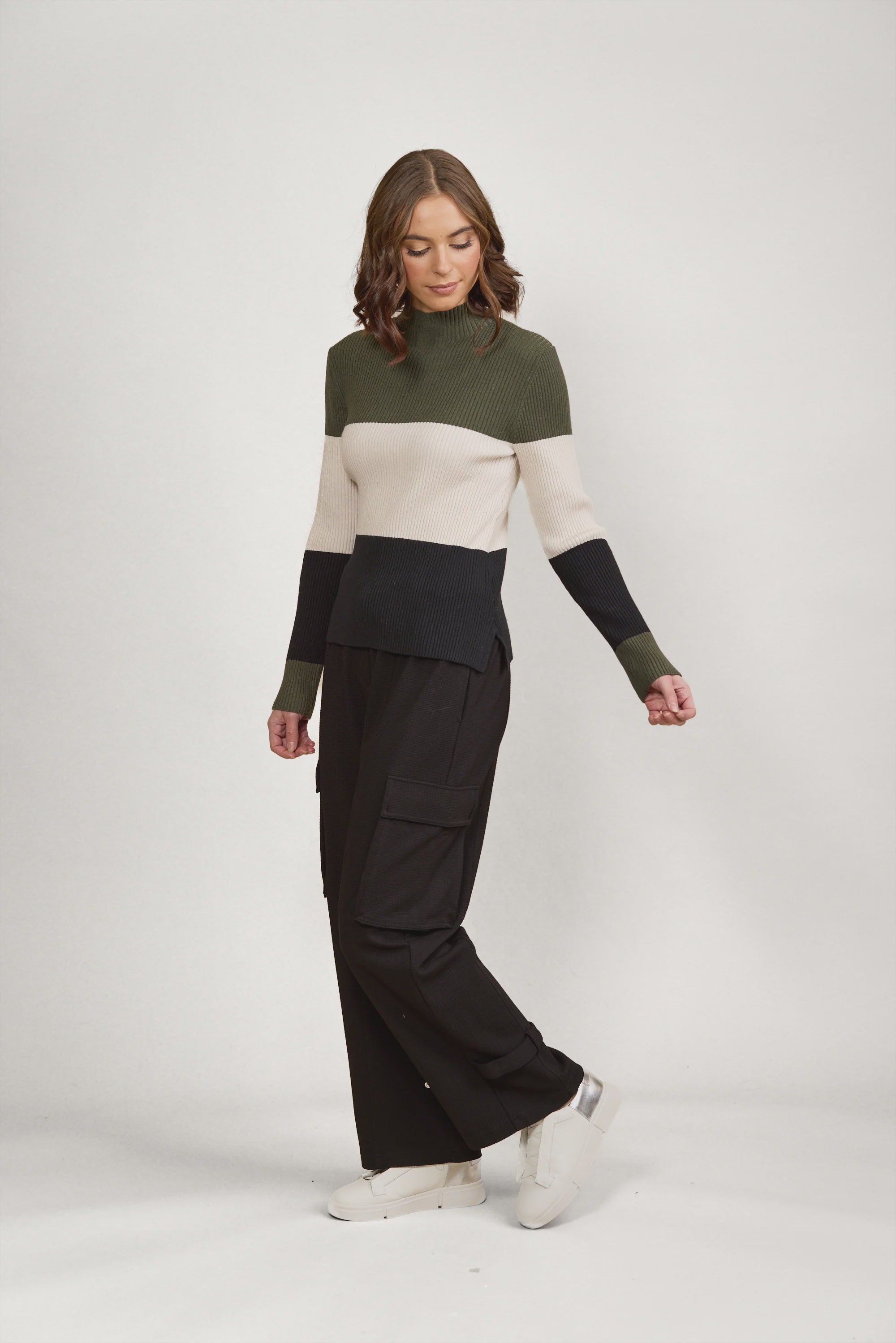 Knewe 2036 Cruze Sweater | Hunter/Oat/Blk
