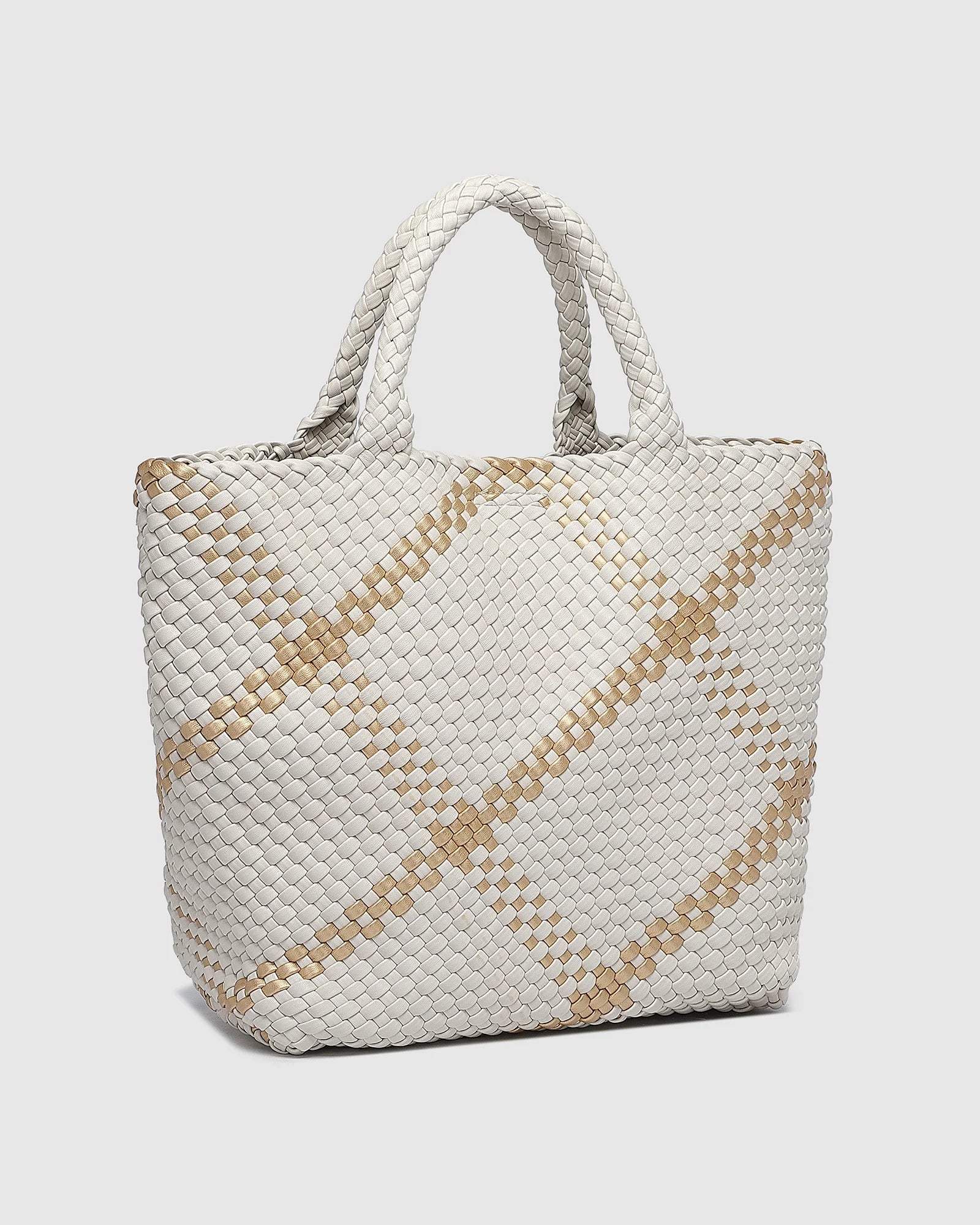 Louenhide Cruiser Woven Tote Bag | Vanilla/Gold