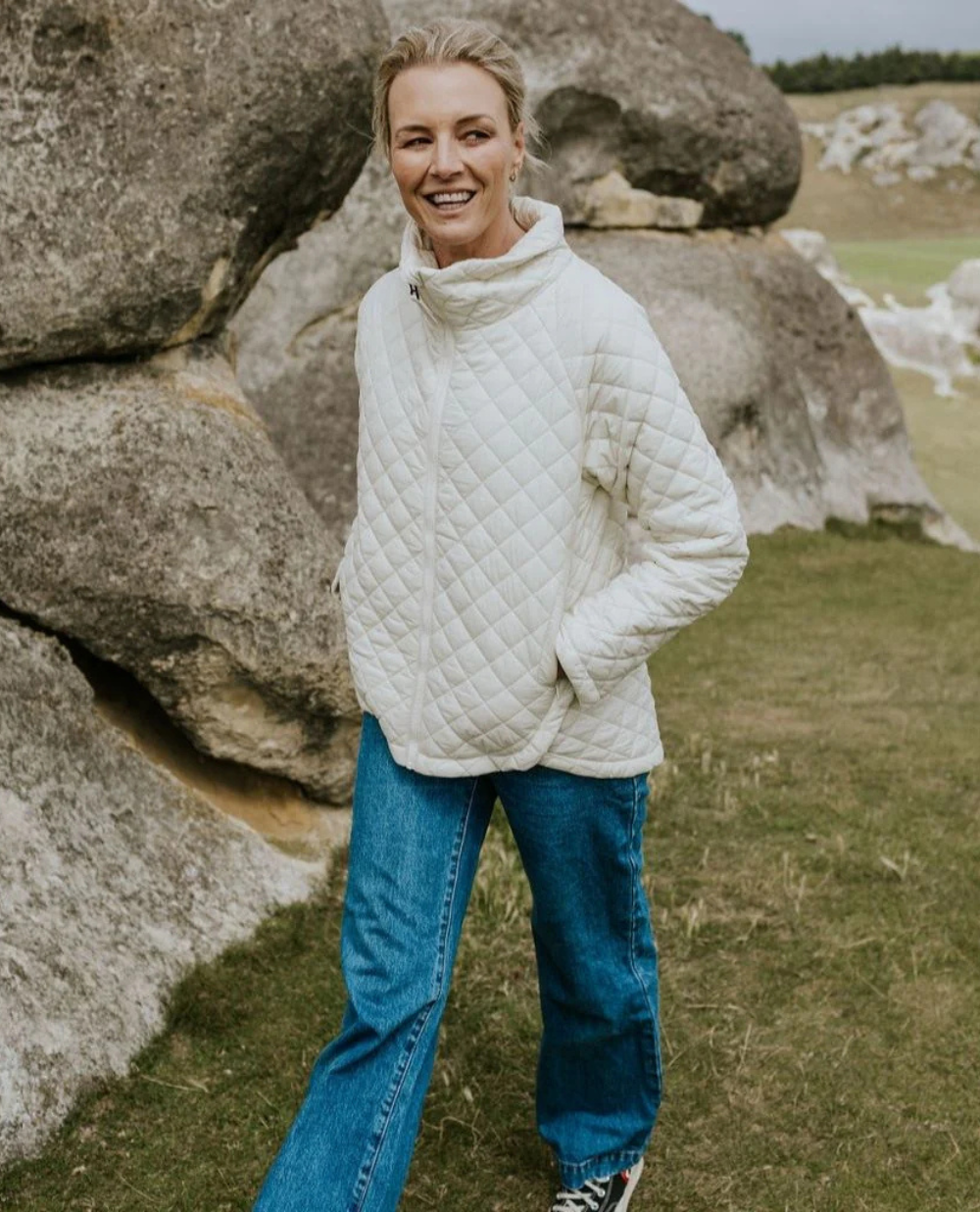 Moke Melissa Women's Quilt Jacket | Cream