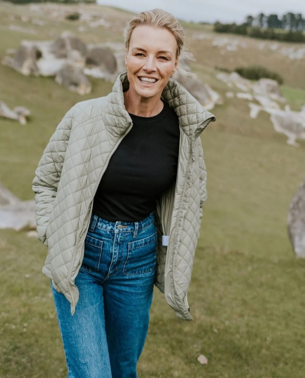Moke Melissa Women's Quilt Jacket | Green Tea
