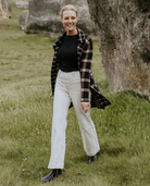 Moke Mila Knit Coat | Black Barley Check