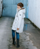 Moke Billie Rain Coat | Ice Crystal with Big Cat Blur
