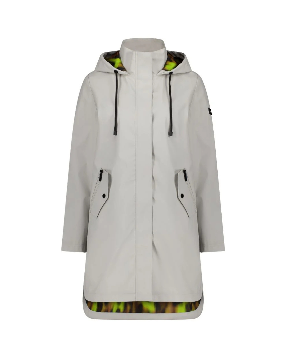 Moke Billie Rain Coat | Ice Crystal with Big Cat Blur