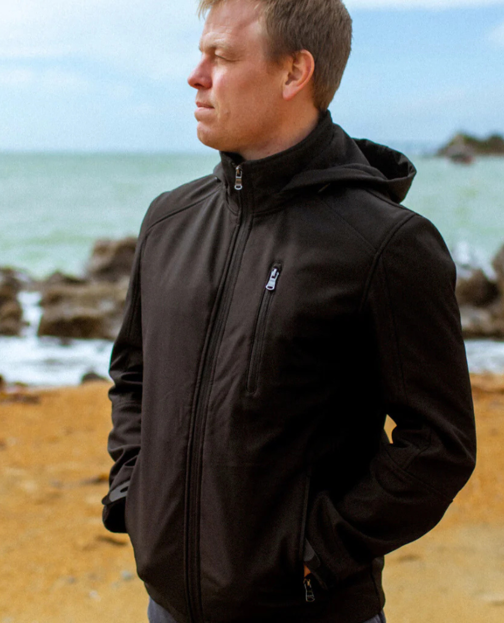 Moke Blair Men's Softshell Jacket | Black