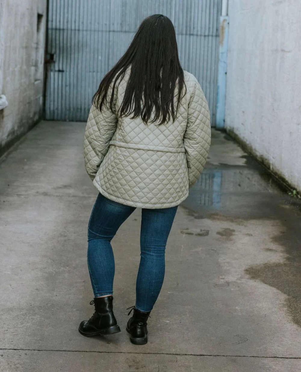 Moke Melissa Women's Quilt Jacket | Green Tea