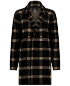 Moke Mila Knit Coat | Black Barley Check