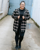 Moke Mila Knit Coat | Black Barley Check