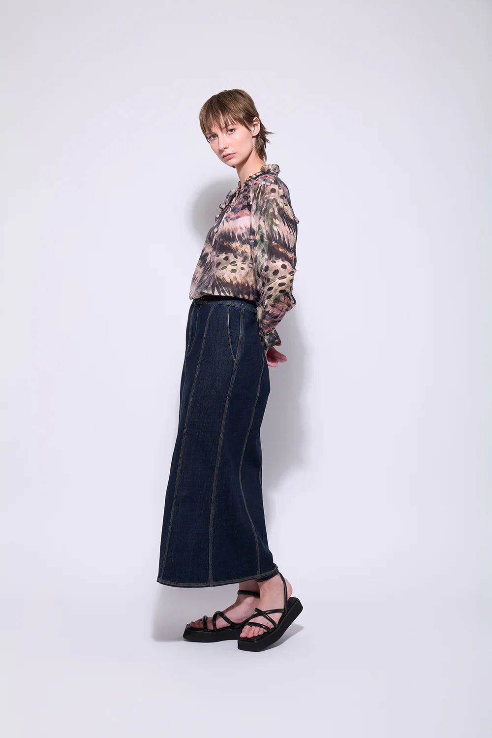 Neris Ida Skirt | Indigo