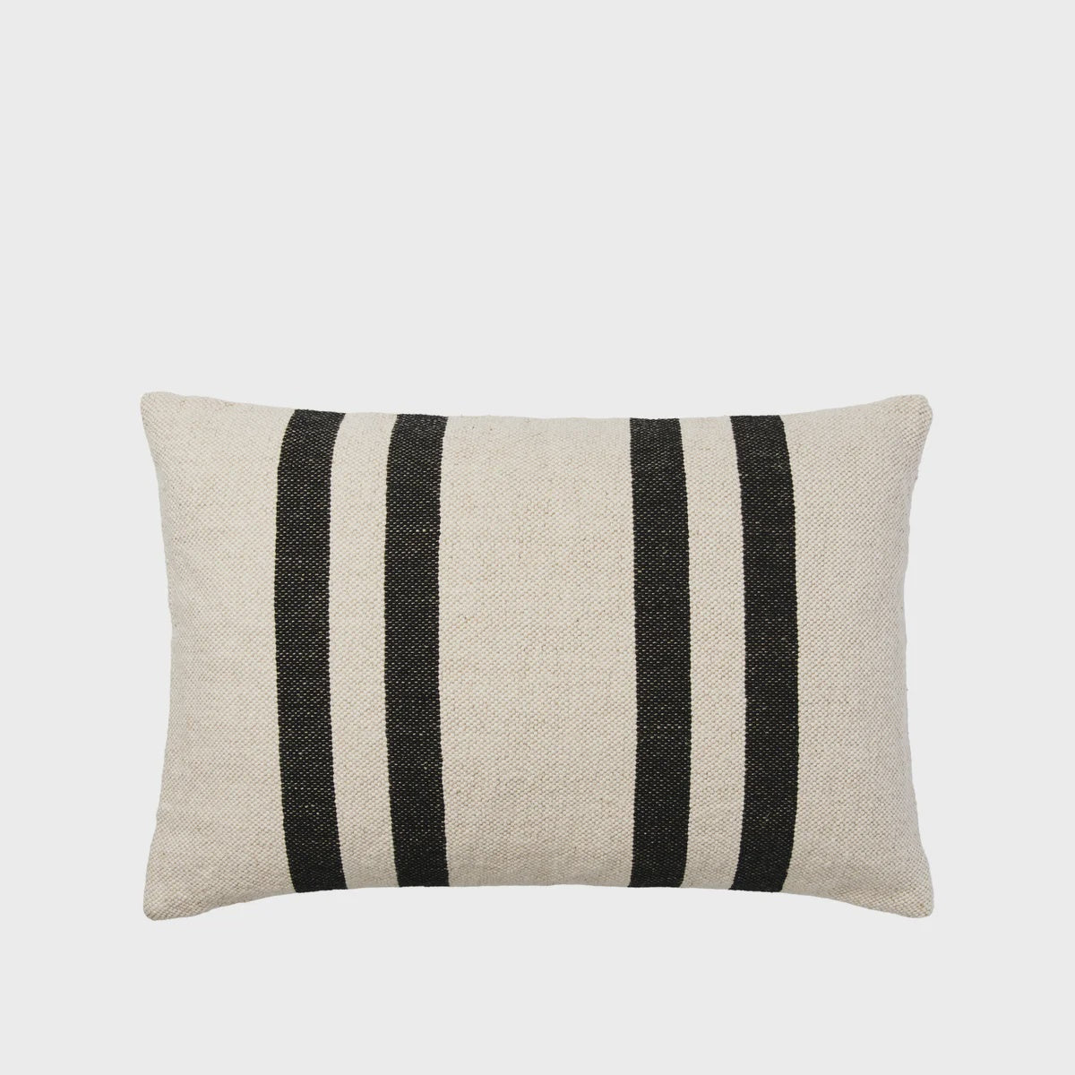Sigrun Cushion-Feather inner | Light Beige/Black 40x60 – Deluxe Greytown NZ